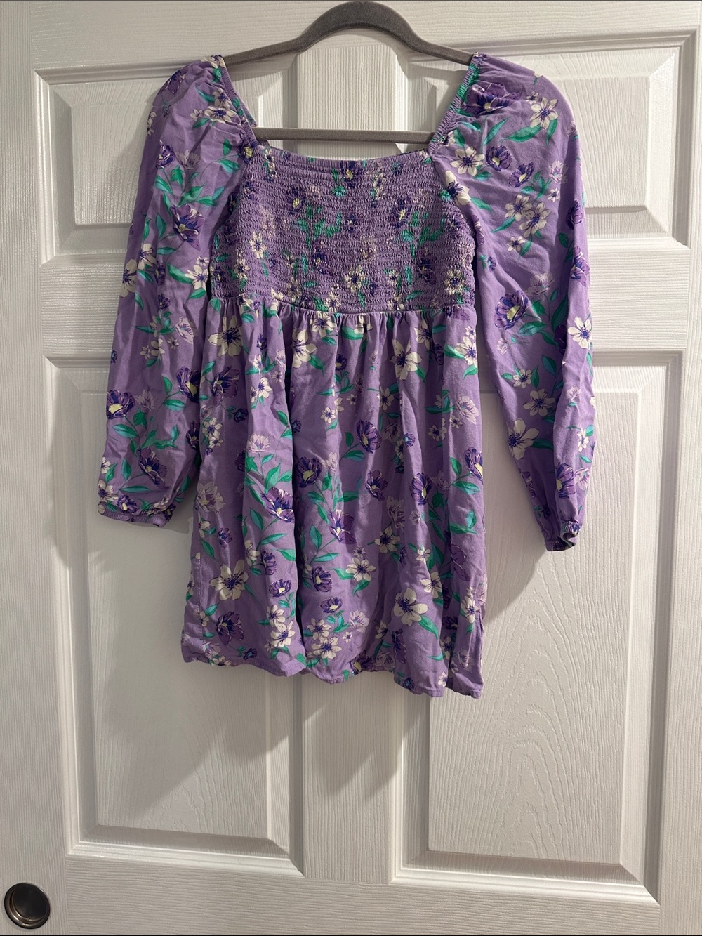 Sugar & Jade Lilac Smocked Floral Top (Girls Large)